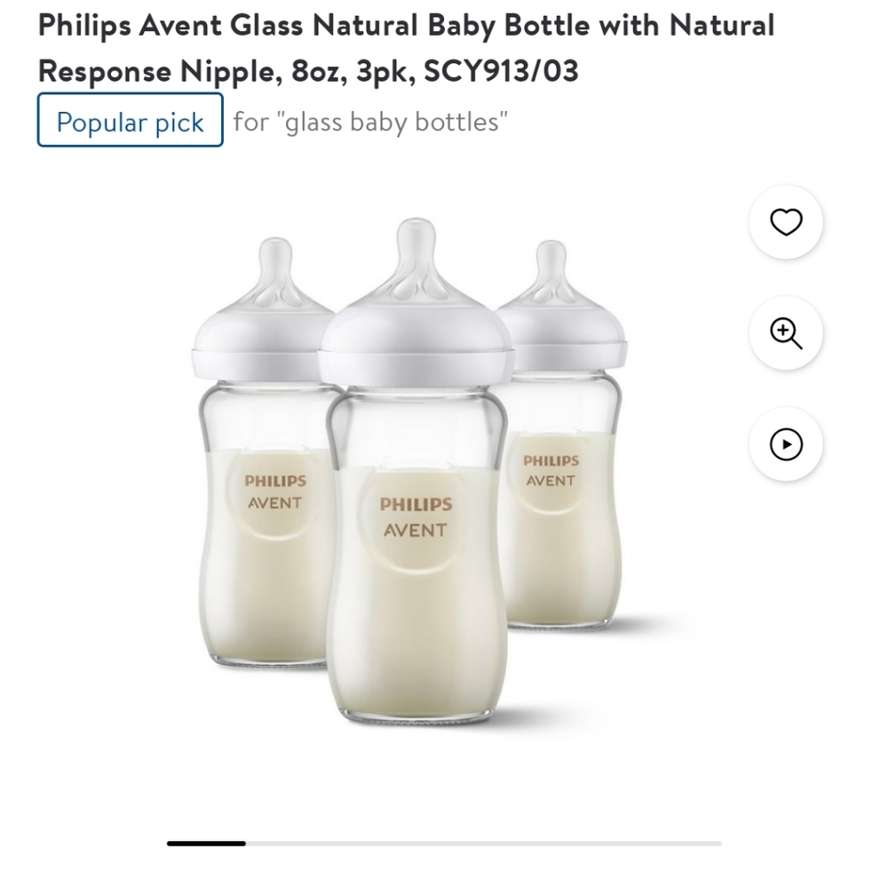 New! Philips Avent Glass Bottlws